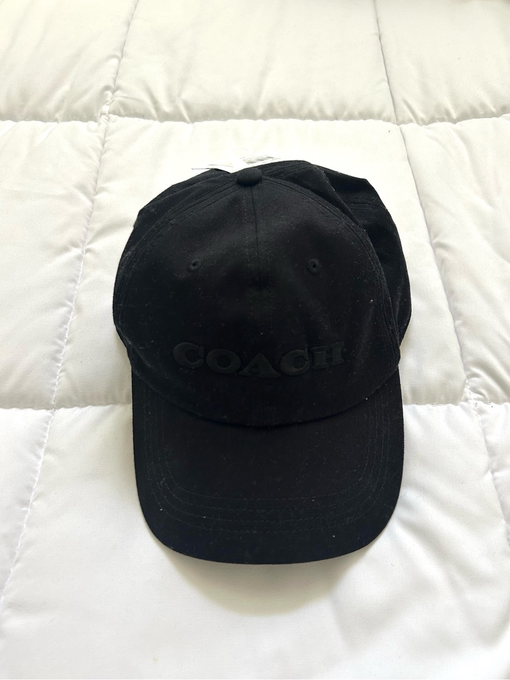 Coach Black Embroidered Logo Baseball Cap